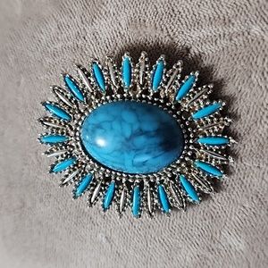 Vintage Turquoise Jewlery Pendant Native American